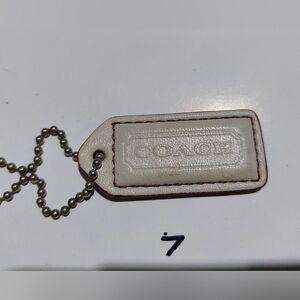 Coach Hangtag Cream Leather Replacement Ball CHAIN